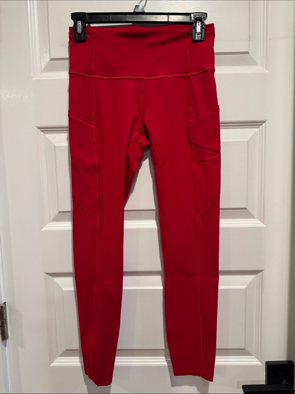 lululemon athletica Fast and Free High-Waist Red Leggings with Side Pockets